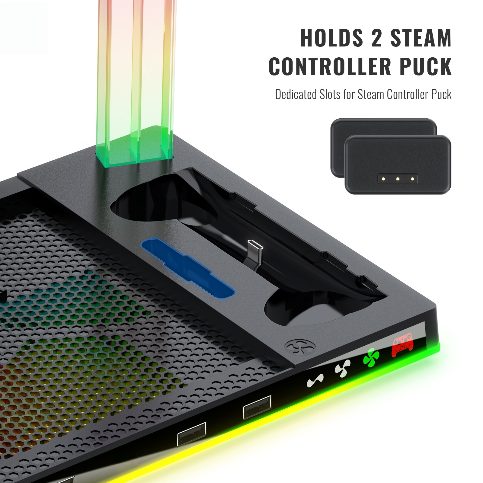 Headset Stand Rgb - Suporte para Controle Steam com Base