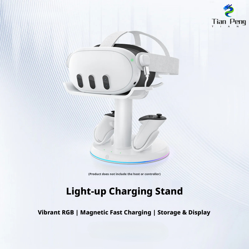 Headset Stand Rgb - Estação de Carregamento Rápido para Meta