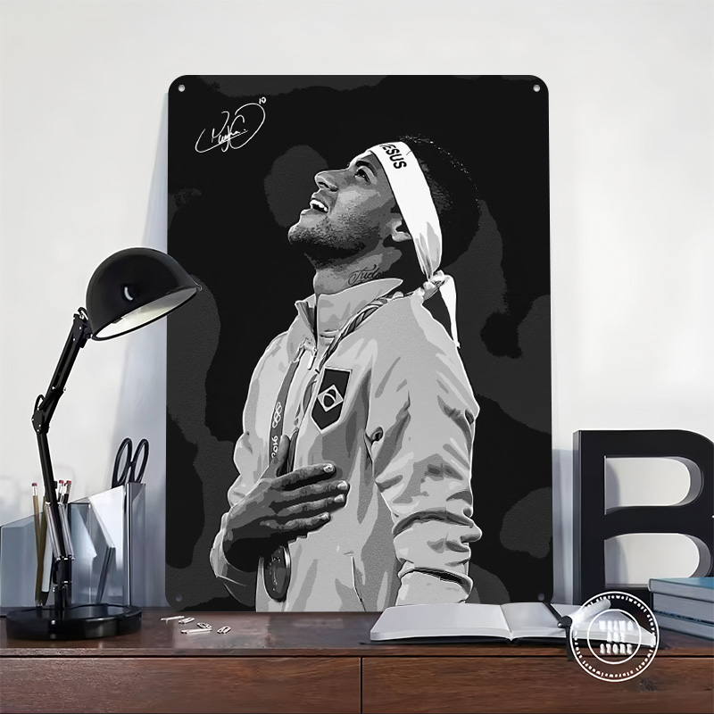Neymar Jr. Placa de Metal Vint - Vintage Gaming Accessories avaliação e preço