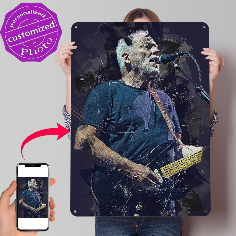 Pôster Metálico David Gilmour, - Vintage Gaming Accessories avaliação e preço