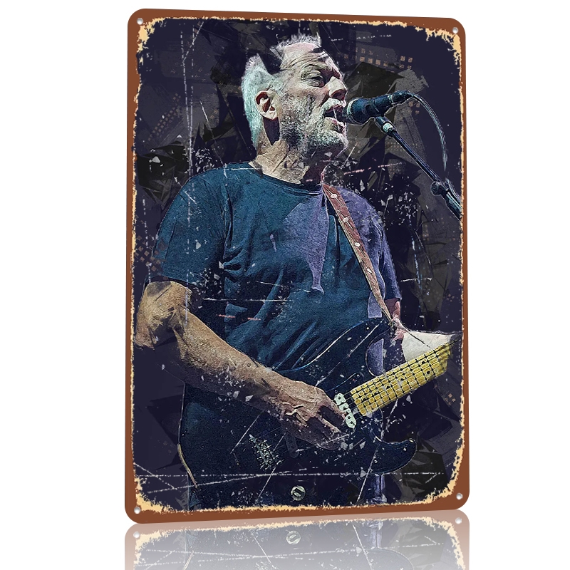 Pôster Metálico David Gilmour, - Vintage Gaming Accessories avaliação e preço